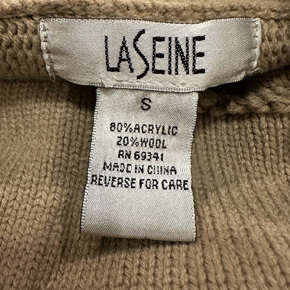 LaSeine Poncho Sweater Ruana Wool Blend Size Small - Picture 4 of 5